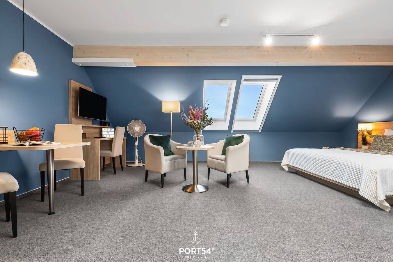 Ganze Wohnung, Bude 6 direkt am Deich in Dagebüll für 2 Personen mit Wasserblick in Dagebüll, Nordseeküste