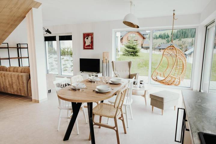 Dom dla 8 osób, z sauna i ogród oraz widok, zwierzęta dozwolone w Jaworki