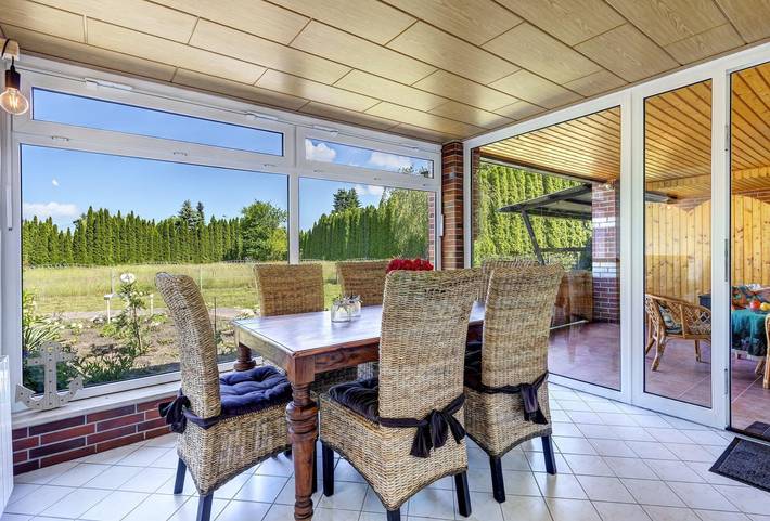 Ferienhaus für 6 Personen, mit Terrasse und Garten