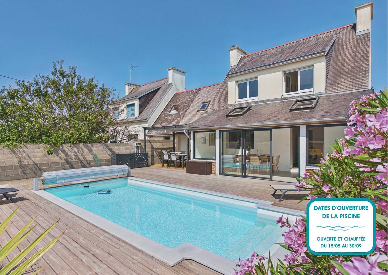 Maison 6 pers piscine, pétanque & babyfoot in Plomeur, Côte de Cornouaille