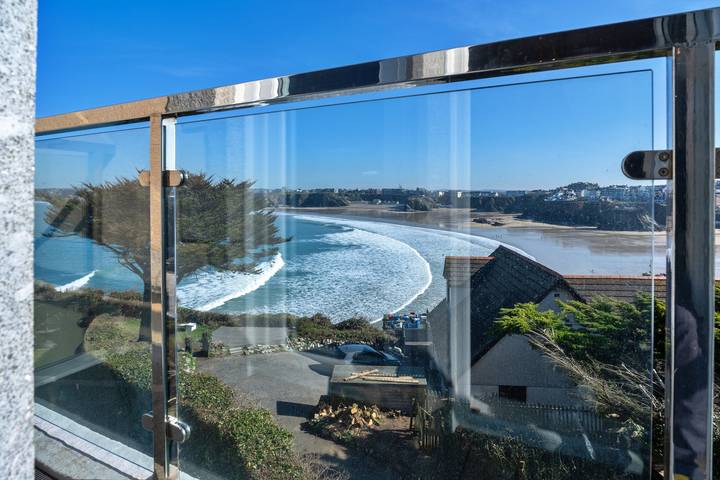 Ferienwohnung für 4 Personen, mit Meerblick und Balkon in Newquay