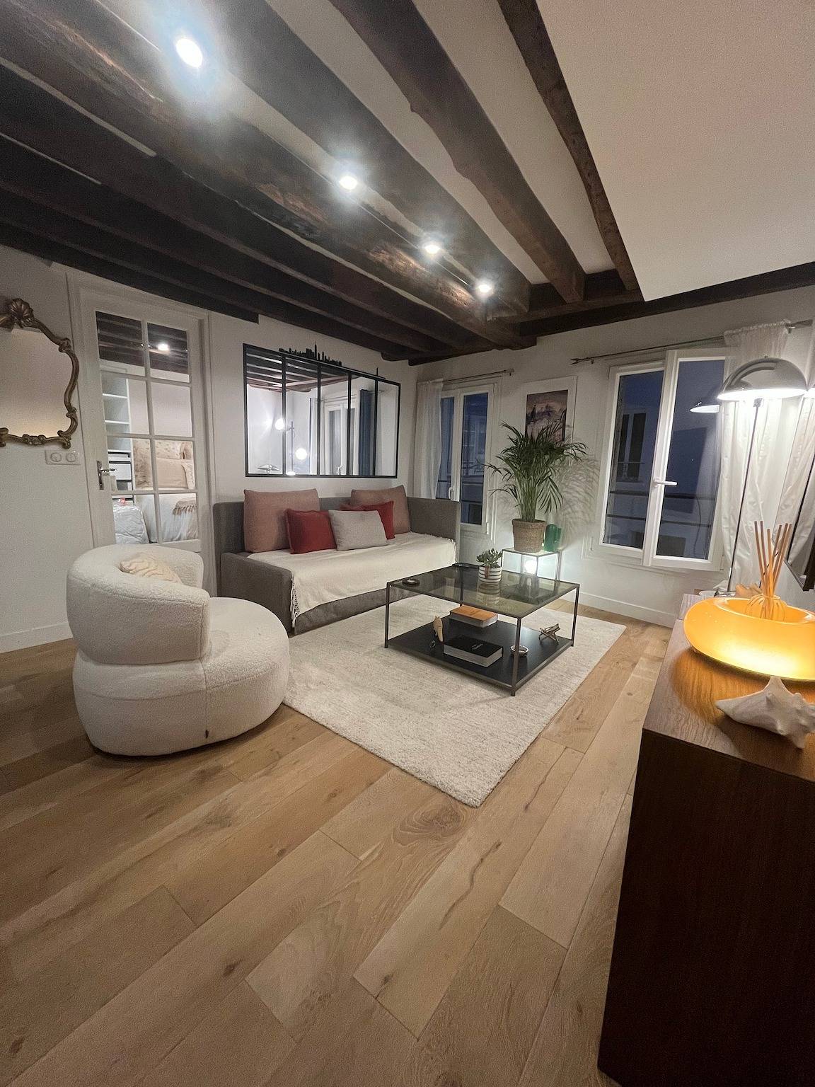 Geheel appartement, Stijlvol 2-kamerappartement bij het Panthéon met Wi-Fi, charme en comfort in Parijs, Ile de France