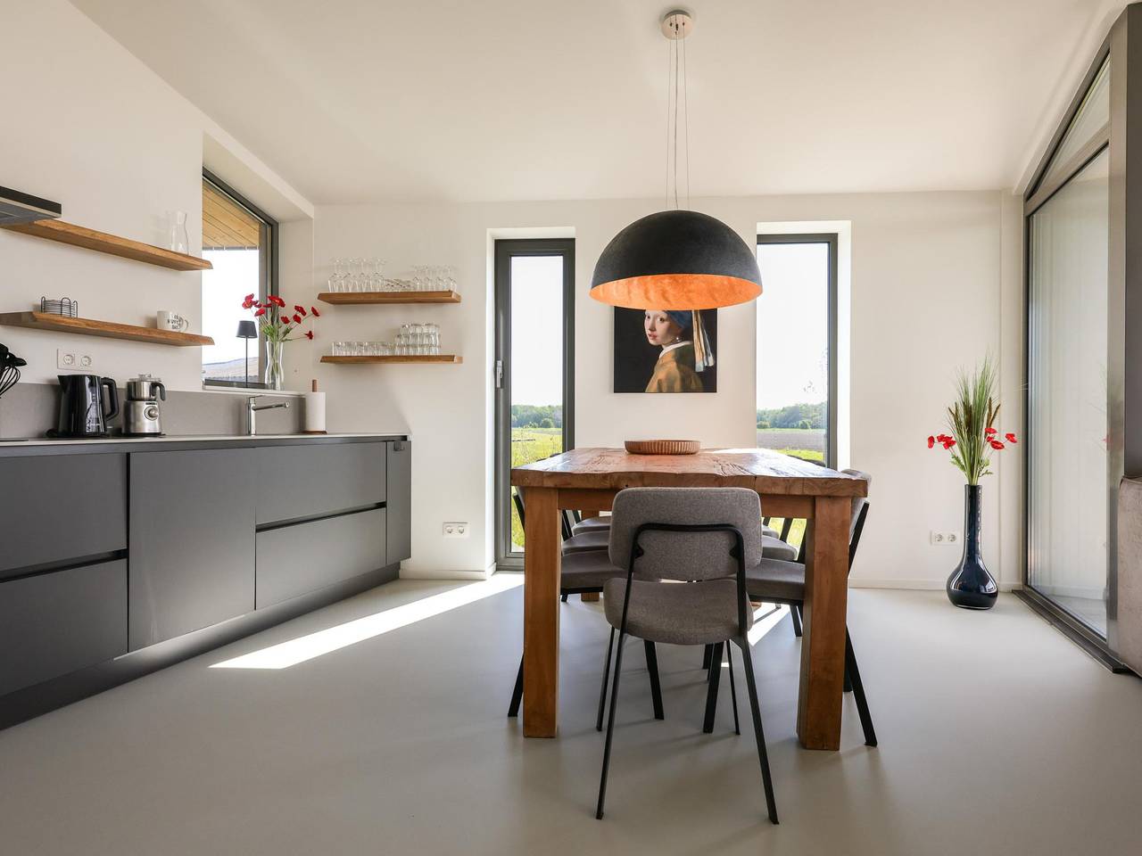 Naturhaus mit Blick über Felder in Wissenkerke, Zeeuwse Kust