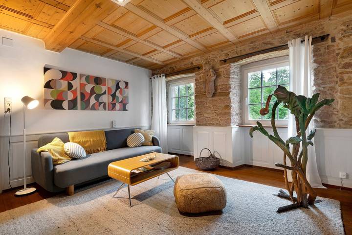 Apartamento entero, Apartamento 'Ferienwohnung Mühlenstube' con jardín compartido y Wi-Fi in Sasbach, Selva Negra Central