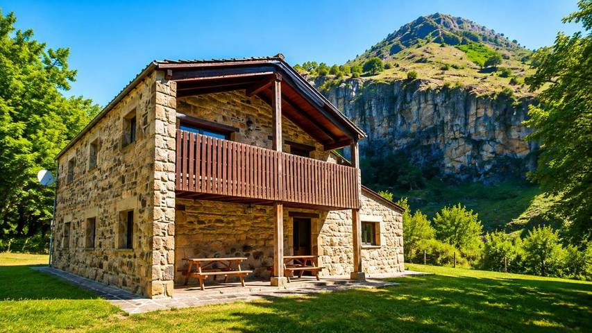 Apartamento para 18 personas, con Balcón y Terraza además de Jardín y Vistas en San Roque de Riomiera