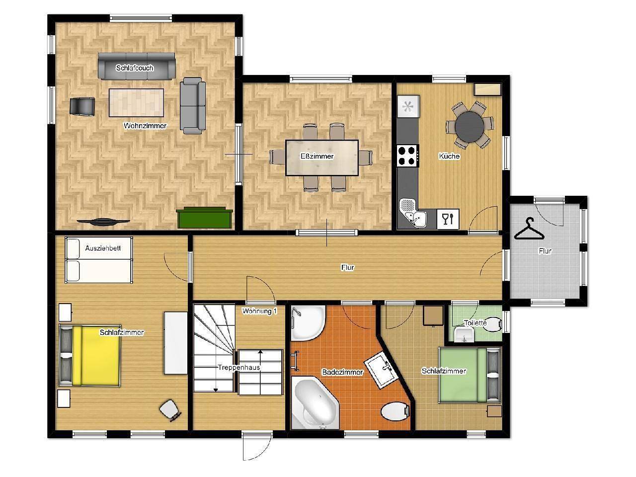 Ganze Ferienwohnung, Gemütliche Ferienwohnung in Krina mit Garten und Grill in Muldestausee, Dübener Heide