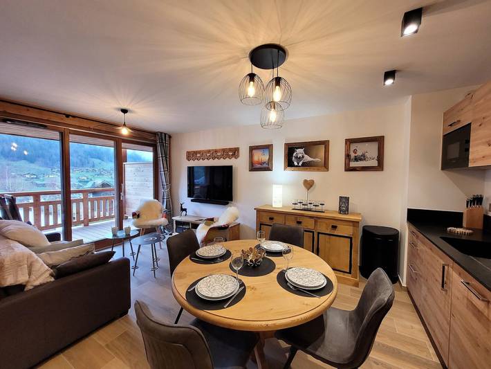 Appartement de vacances pour 4 personnes, avec balcon à Les Gets