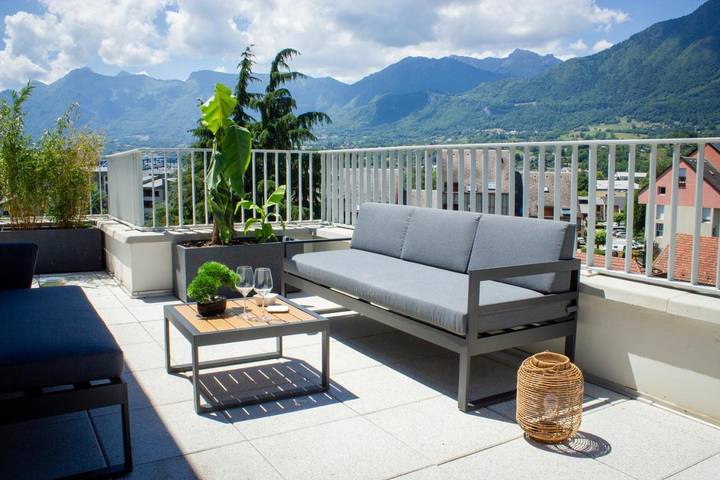 Appartement de vacances pour 4 personnes, avec Balcon ainsi que Terrasse et Vue à Albertville
