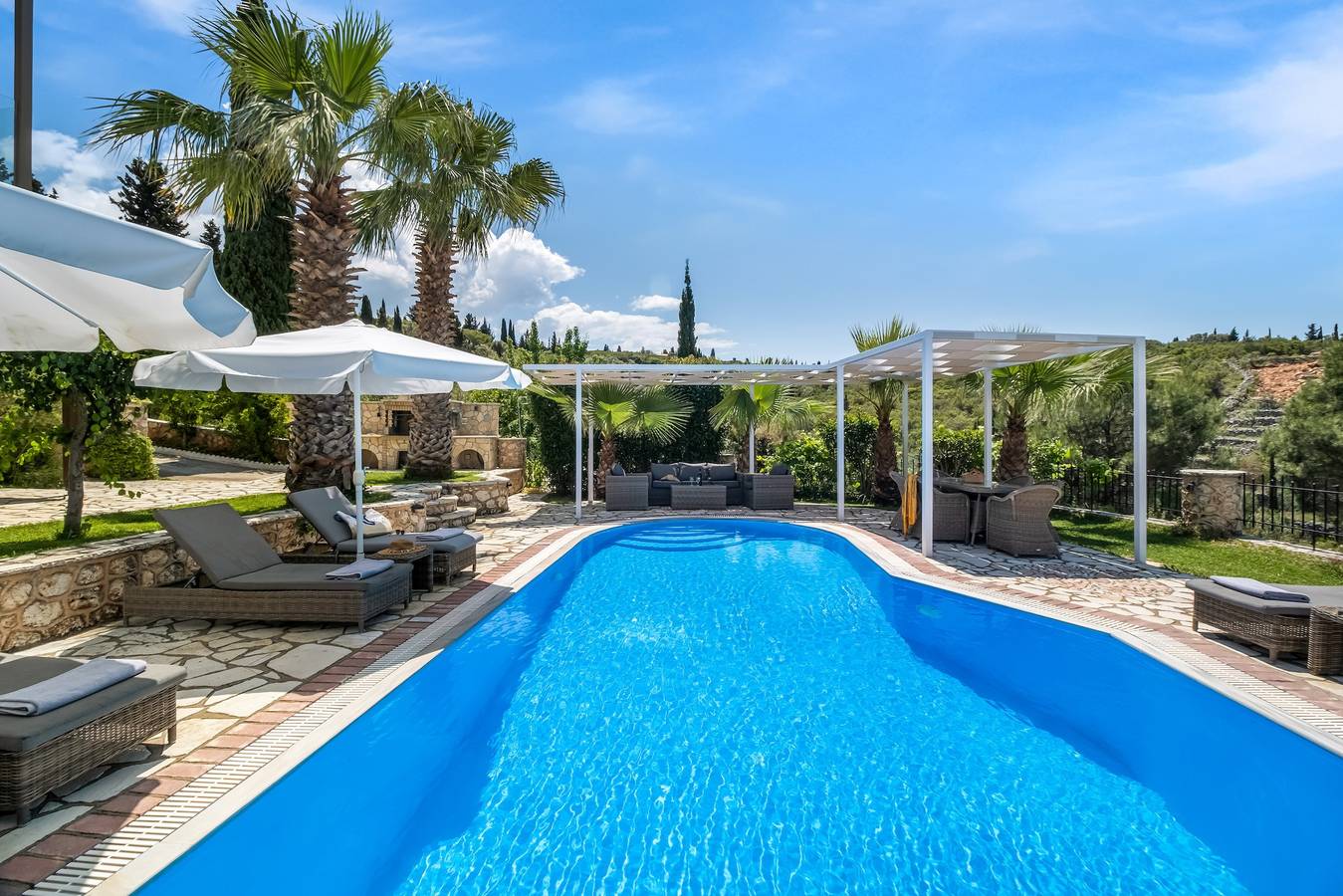 Villa "Thanasis" mit Meerblick, Privatem Pool und Wlan in Griechenland