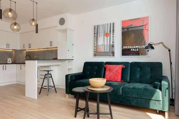 Apartament wakacyjny dla 4 osób, z balkon, zwierzęta dozwolone w Piaseczno