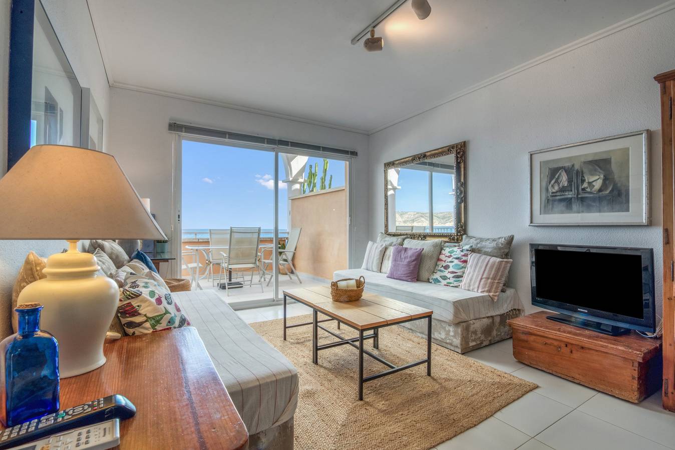 Penthouse in erster Strandlinie 'Jávea Beachfront Penthouse' mit Meerblick in Playa del Arenal, Jávea
