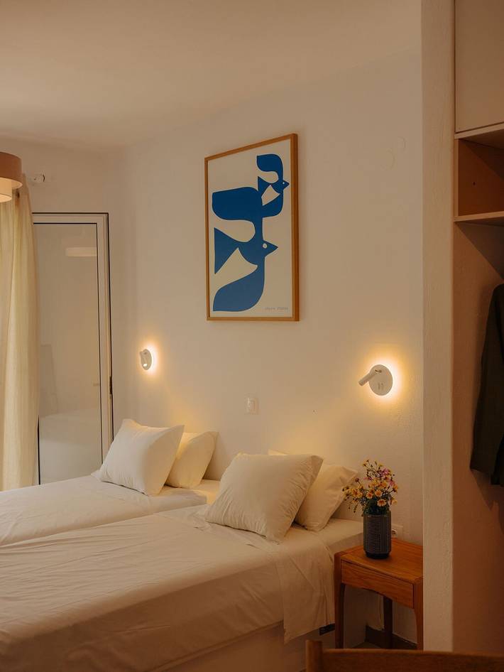 Chambre pour 2 personnes, avec balcon et jardin - 1