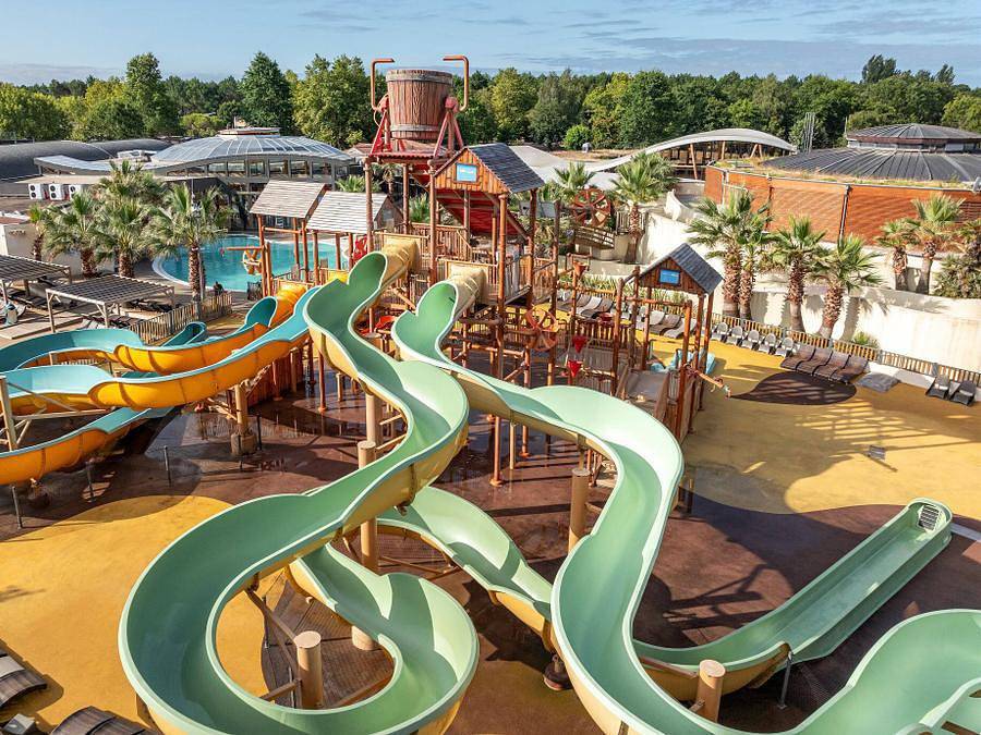 Yelloh! Village Camping La Rive  - Mobilhome 6 personas - Mobil-home | Confort | 2 Dormitorios | 4/6 Pers. | Terraza elevada descubierta | Aire acondicionado. in Biscarrosse, Côte d’Argent