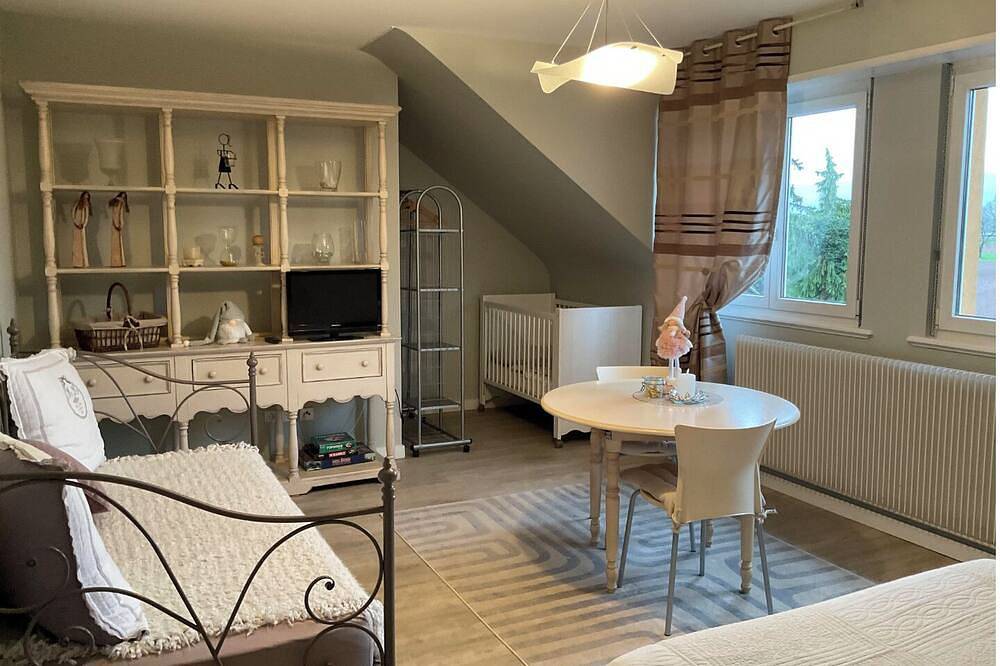 Idéal sur la Route des vins d'Alsace 1 chambre 2/3 pers dans une villa + piscine in Guémar, Région de Ribeauvillé