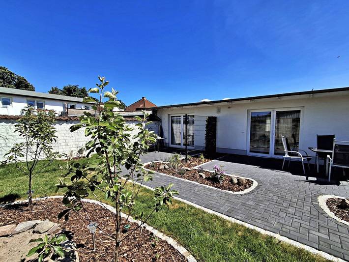 Ferienwohnung für 3 Personen, mit Terrasse und Garten