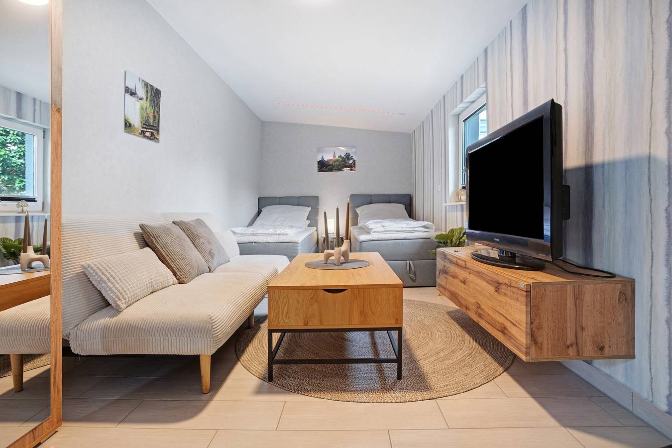 Appartement entier, Appartement 'Fewo Gustav Melkert Str. 5A' avec terrasse partagée et Wi-Fi in Röbel, Lac Müritz