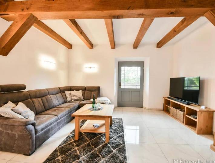 Ferienwohnung für 4 Personen, mit Terrasse und Garten sowie Ausblick