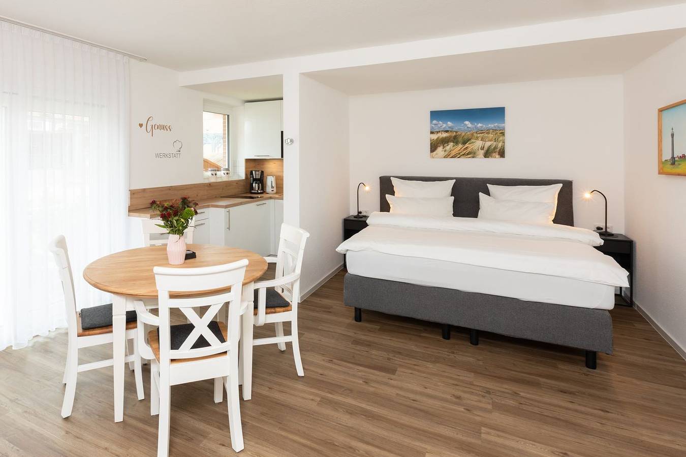 Ganze Wohnung, Urlaub zentral genießen: Schönesappartement mit Terrasse und Strandkorb in Juist