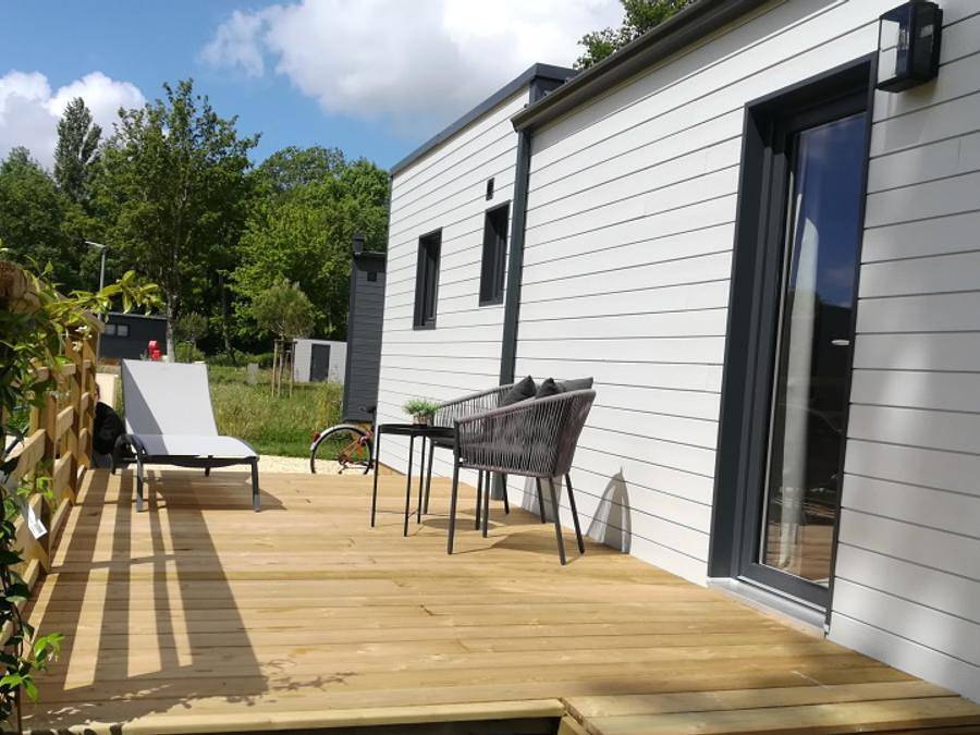 Camping Ecolodges Domaine de la Forêt - Mobile home 6 persons - Ecolodge Au Calme (Df20) 3 Bedrooms - 2 Bathrooms - 2 Terraces - Clim - Wifi 6 pers in Les Mathes, Côte de Beauté