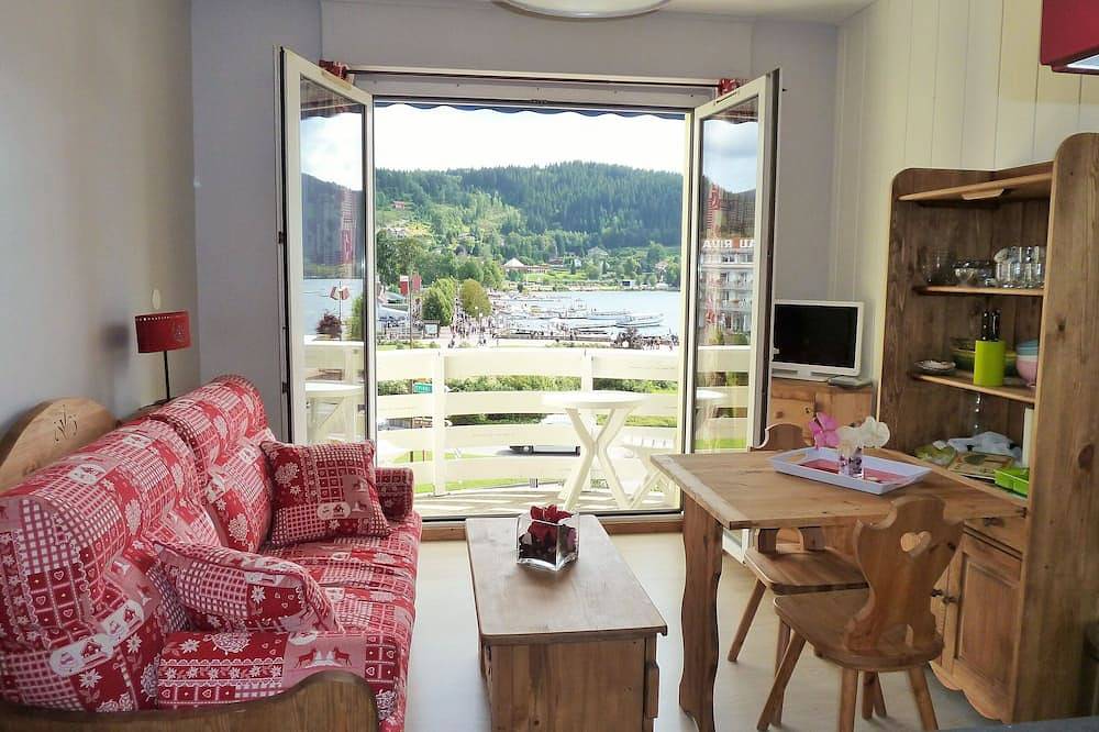 Appartement entier, Appart Studio pour 2 P - balcon plein sud face au lac classé 2 ** - centre in Lac de Gérardmer, Gérardmer