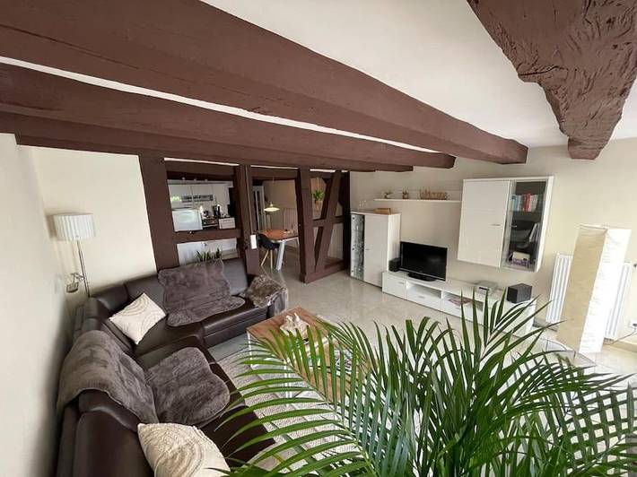Ferienwohnung für 4 Personen, mit Terrasse und Garten sowie Sauna und Ausblick