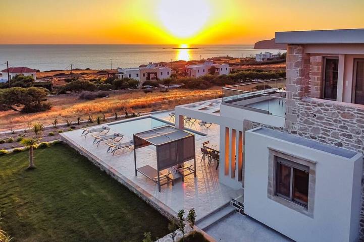 Location de vacances pour 5 personnes, avec Balcon et Jardin dans Falasarna