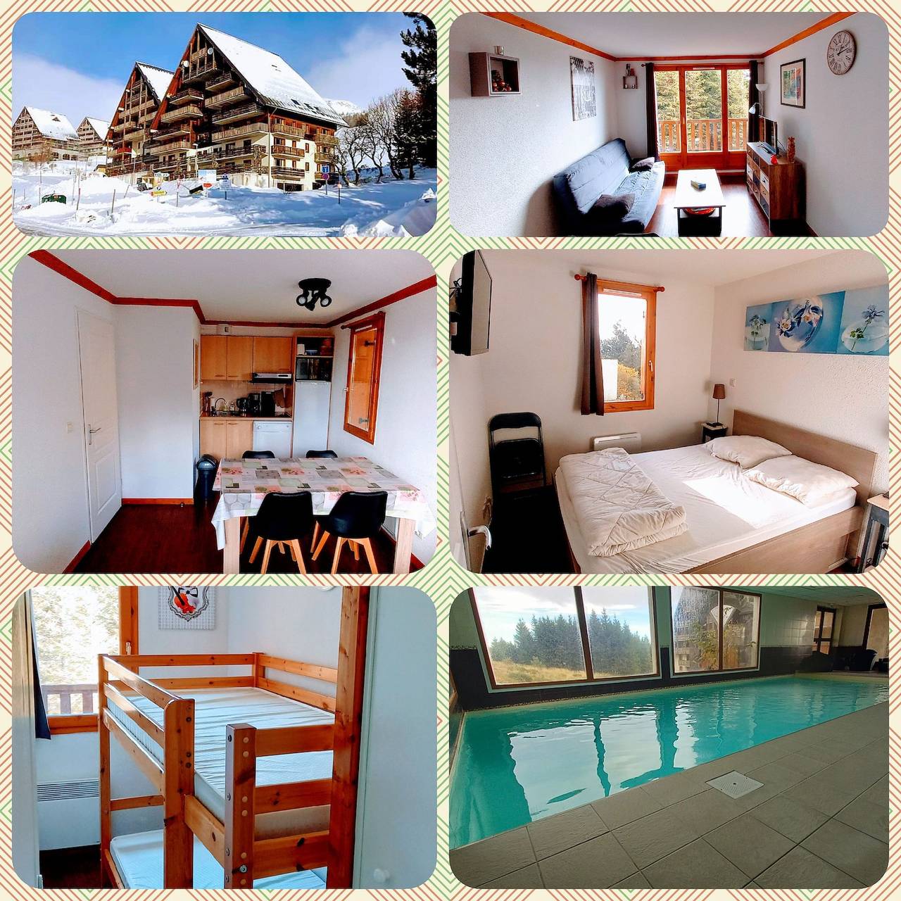 Appartement entier, Appartement de vacances 'Le Maevan' avec vue sur les montagnes, piscine partagée et Wi-Fi in Super Besse, Besse-et-Saint-Anastaise