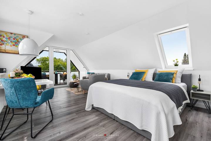 Ganze Wohnung, Beste Stuuv - Balkon, Gartenmöbel, Waschmaschine, Tv, Dusche, Pkw-Stellplatz in Stadt Glücksburg, Glücksburg