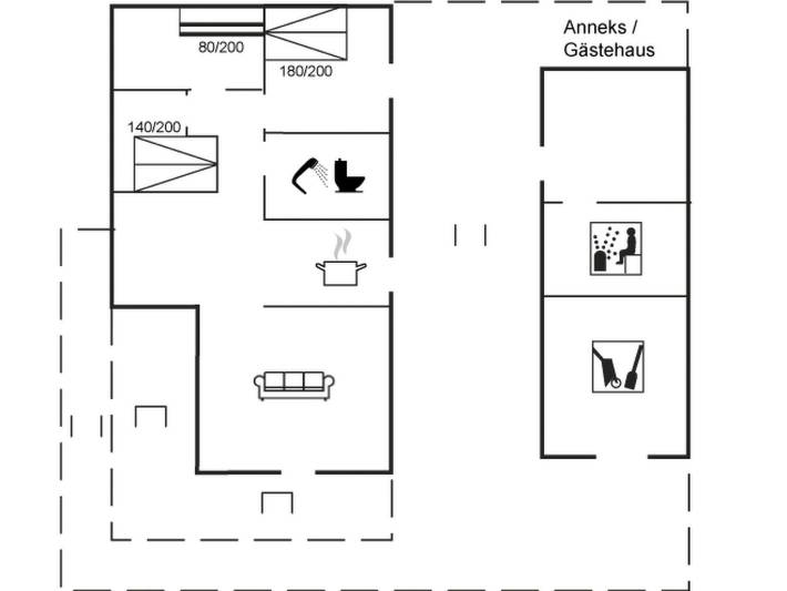 Ferienhaus für 6 Personen, mit Sauna und Terrasse in Grønhøj Strand - 2