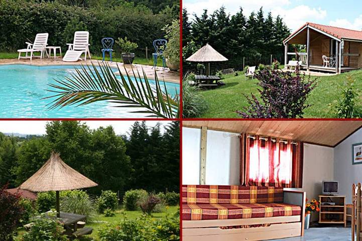 Gîte pour 5 personnes, avec Terrasse ainsi que Jardin et Piscine à Échassières