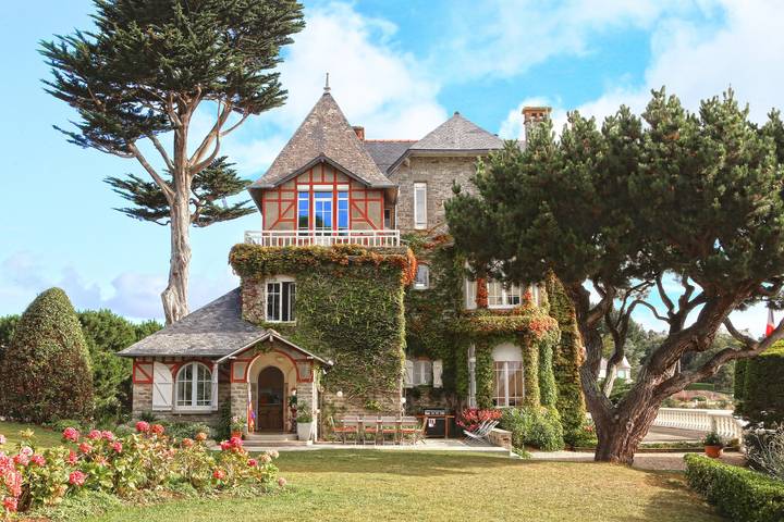 Maison de vacances pour 10 personnes, avec vue ainsi que terrasse et jardin