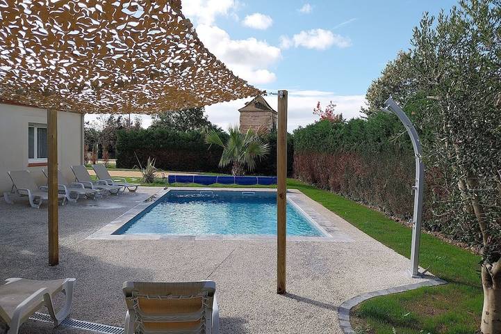 Villa pour 7 personnes, avec jacuzzi et jardin, animaux acceptés