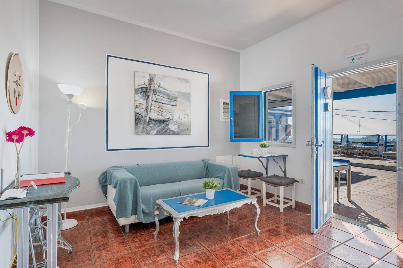 Apartment 3 in 'Ventanas de Lanzarote' with Shared Terrace, Sea View and Wi-Fi in Quemada Beach, Lanzarote