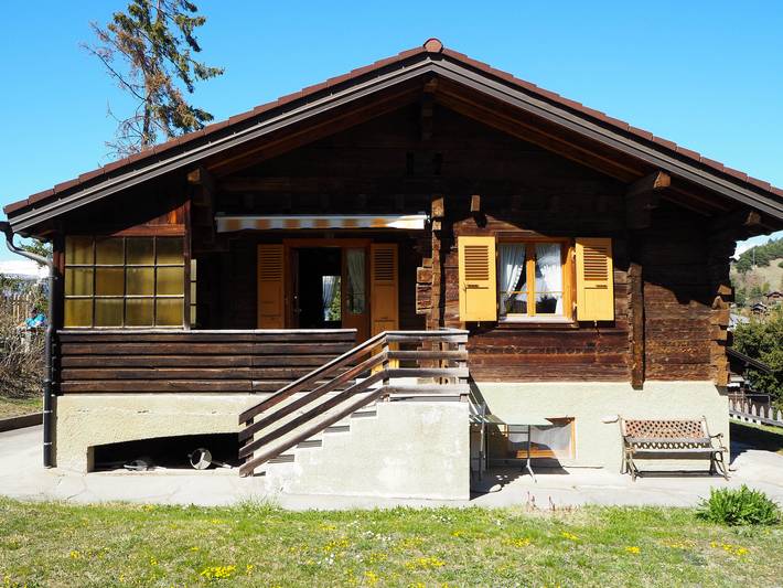 Freliettes n° 14, Hütte neben dem Schneegarten in Chalais (Schweiz), Walliser Alpen