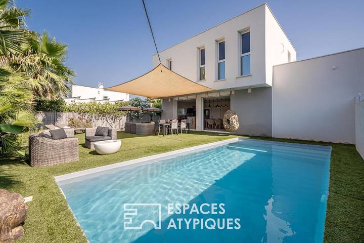 Chalet para 6 personas, con terraza y jardín además de vistas y piscina en Cap d'Agde
