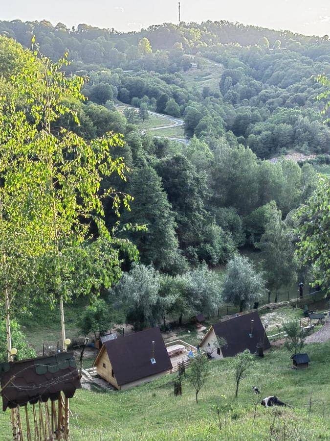 Glamping for 4 people, with view and garden as well as lake view, with pets in Romania