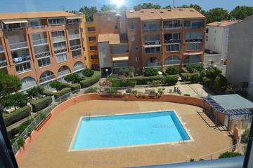 Gîte pour 4 personnes, avec balcon et piscine dans Aqualand (Cap d'Agde)