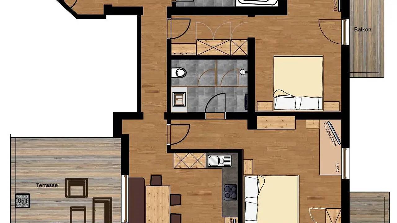 Ganze Ferienwohnung, Ferienwohnung für 4 Personen (83 m²) in Tux in Tuxer Alpen, Hintertux