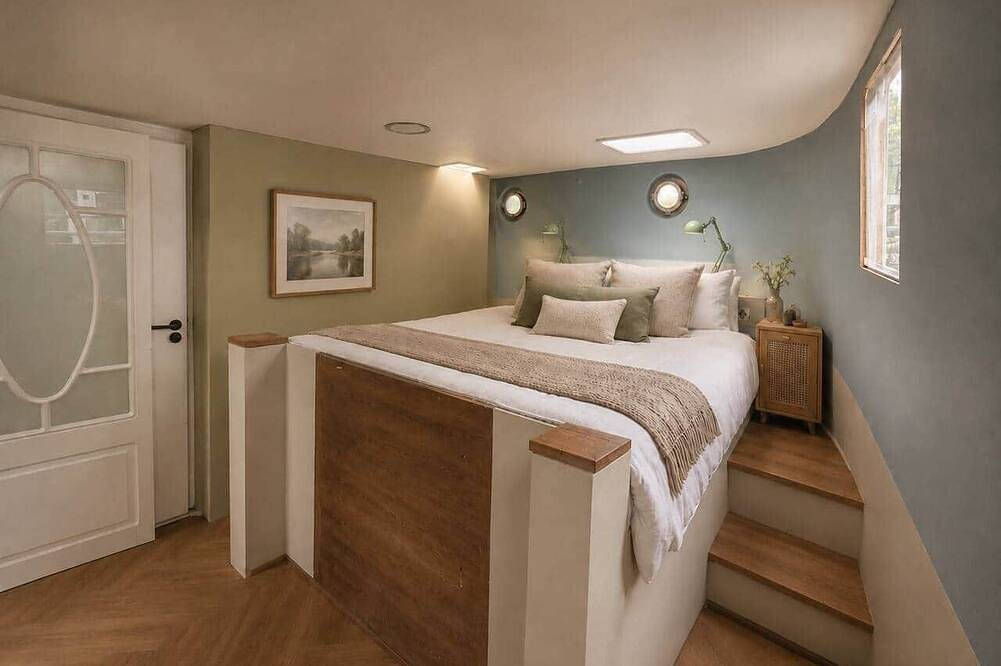 New: Luxurious boutique houseboat - Deckhouse Suite in Holländische Küste