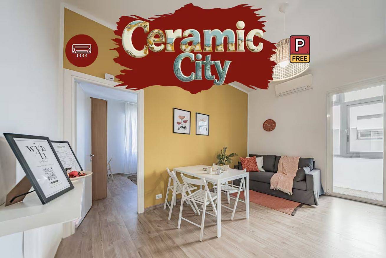Appartement entier, [Ceramic City] 5 min mer • Park gratuit • A/C in Albisola Capo, Albisola Superiore