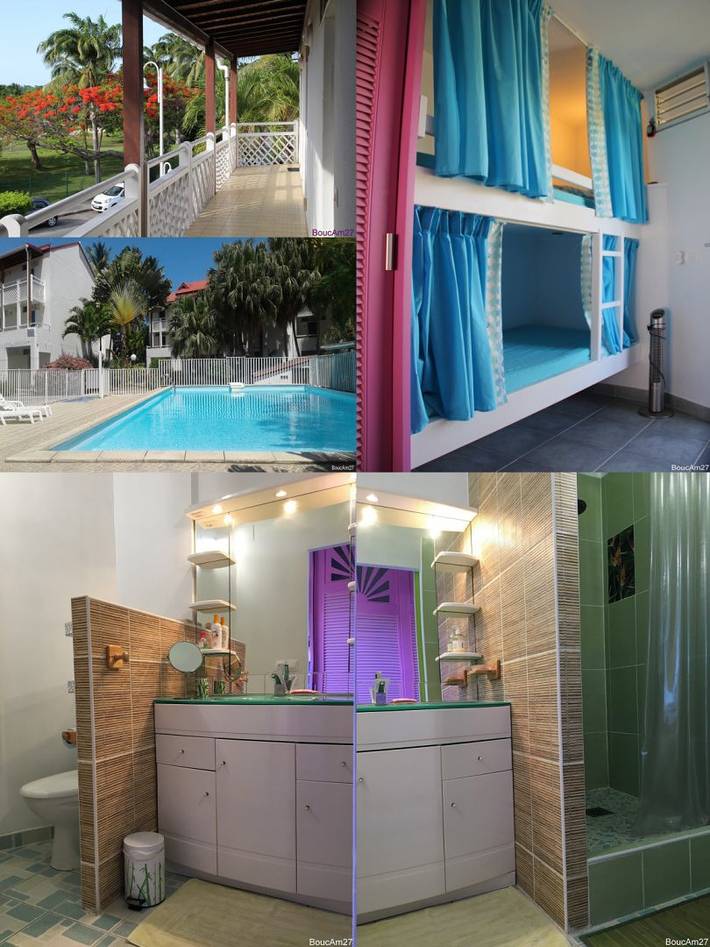 Gîte pour 3 personnes, avec balcon ainsi que piscine et jardin dans Golf international de Saint François - 4