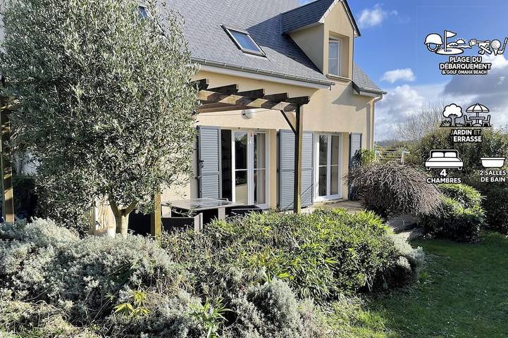 Maison de vacances pour 8 personnes, avec jardin, animaux acceptés à Port-en-Bessin-Huppain