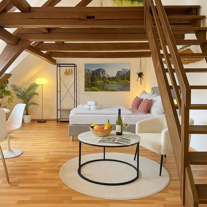 Ferienwohnung für 4 Personen, mit Ausblick in Stetten