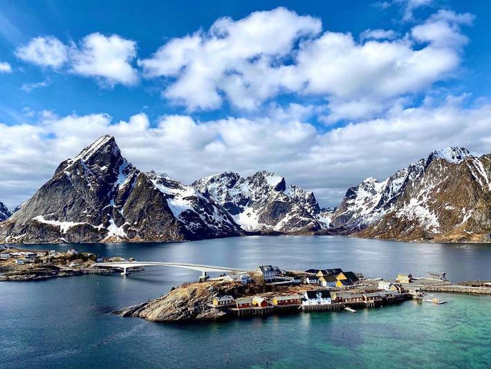 Chalet für 6 Personen, mit Terrasse und Ausblick auf den Lofoten