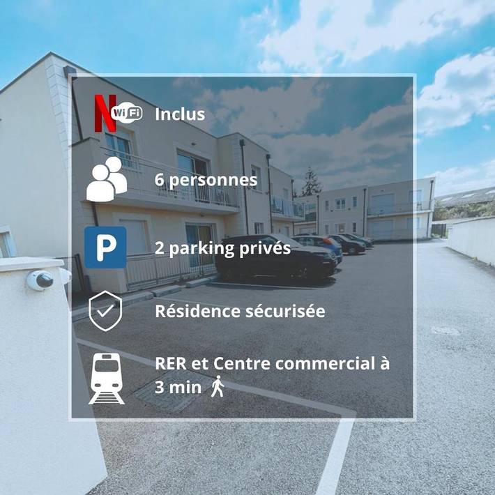 Gîte pour 6 personnes, avec balcon à Freneuse