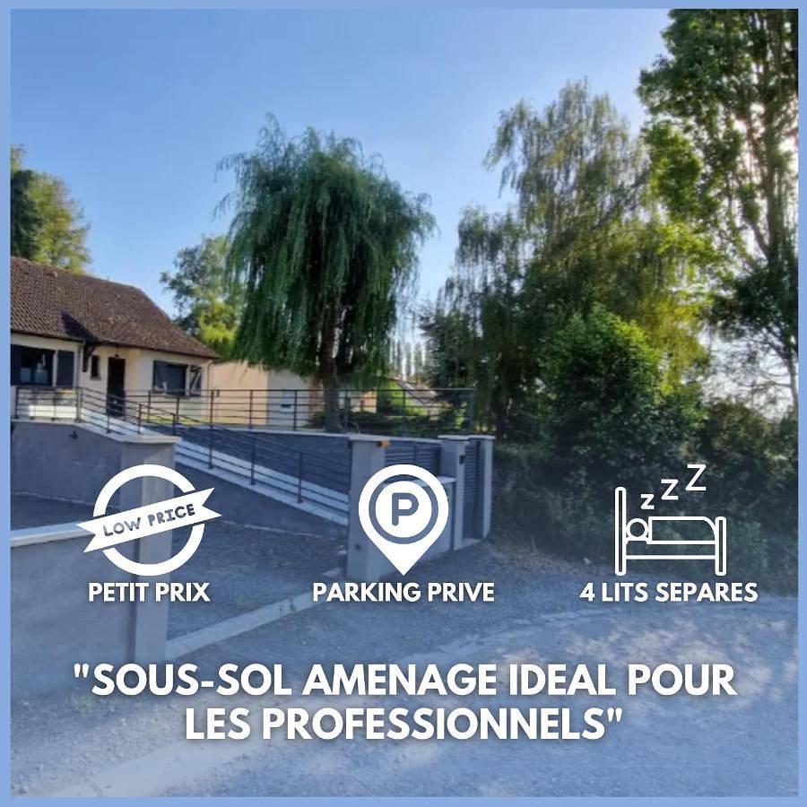 Appartement entier, Sous-sol aménagé tout équipé avec jardin & parking in Berteaucourt-les-Dames, Région d'Amiens
