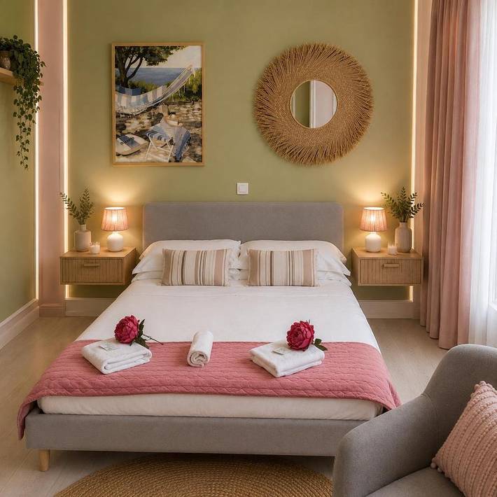 Chambre d’hôte pour 2 personnes, avec balcon et vue