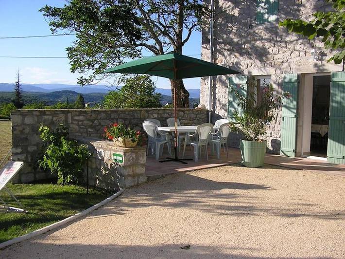 Maison de vacances pour 6 personnes, avec Terrasse ainsi que Jardin et Vue à Berrias-et-Casteljau
