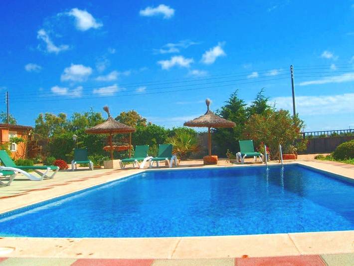 Finca Can Almendro Campos - Terrasse, Pool, Garten in Campos, South Majorca