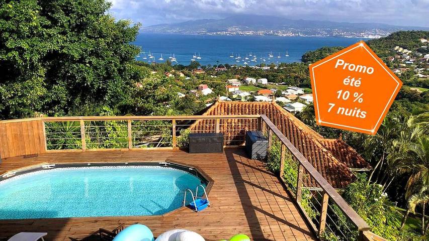 Appartement de vacances pour 6 personnes, avec vue et jardin ainsi que piscine et bassin pour enfant, animaux acceptés - 1